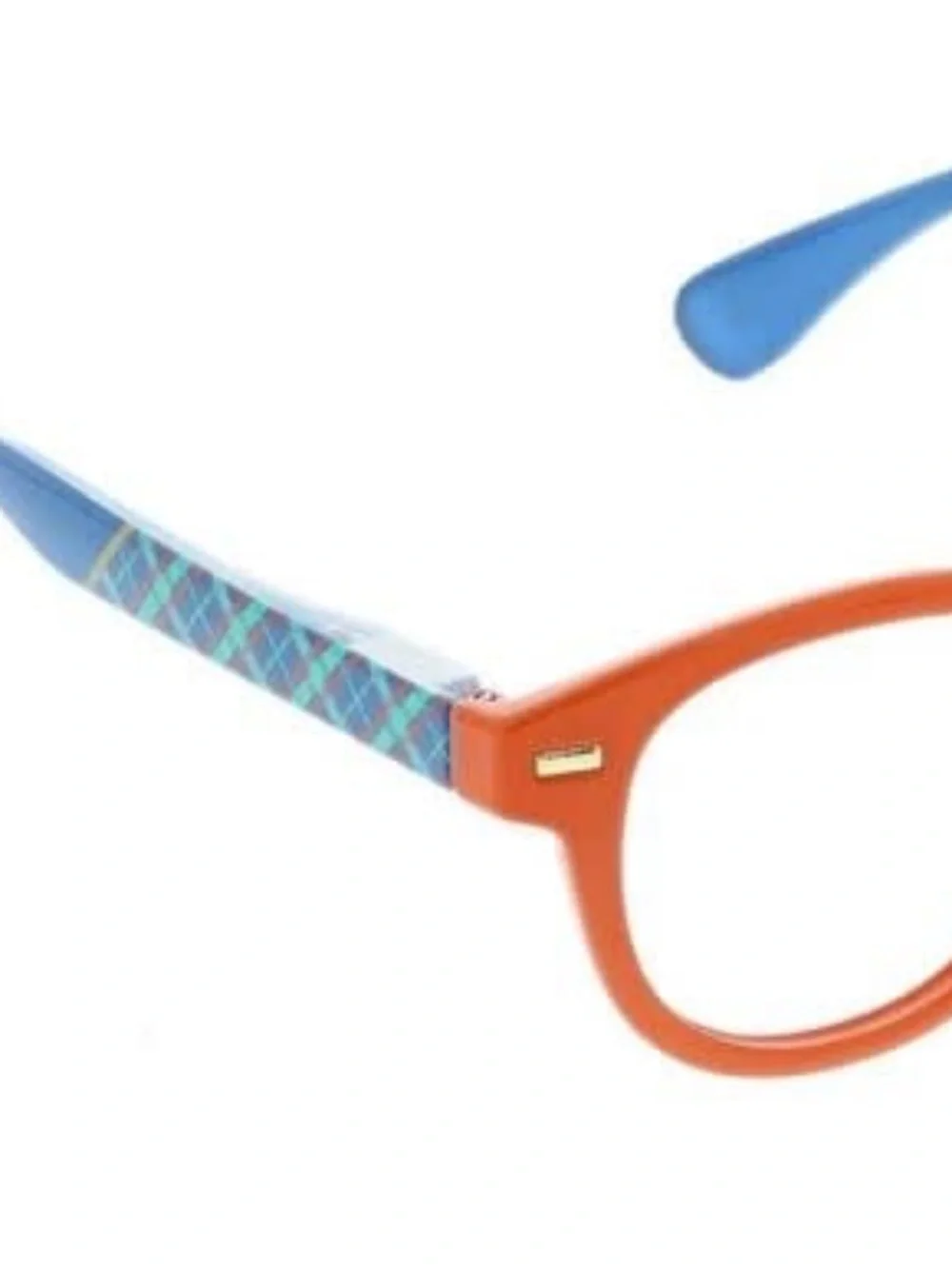 New‎ Orange Blue Plaid Peepers Blue Light Filter Glasses +0.00